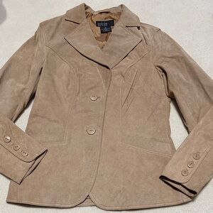 Mark Alan Vintage Light Brown Women's Genuine Suede Jacket M